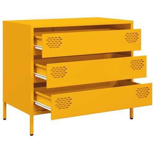 Komoda boja senfa 68x39x58,5 cm hladno valjanog čelika - Žuta 1 Cijena