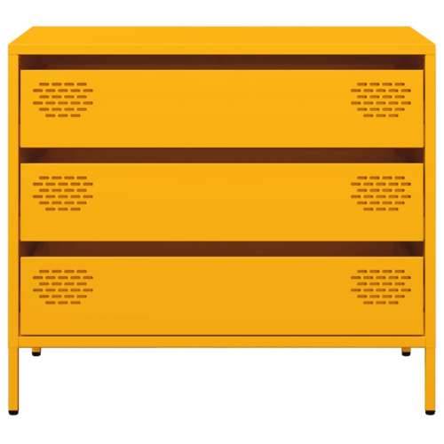 Komoda boja senfa 68x39x58,5 cm hladno valjanog čelika - Žuta 1 Cijena