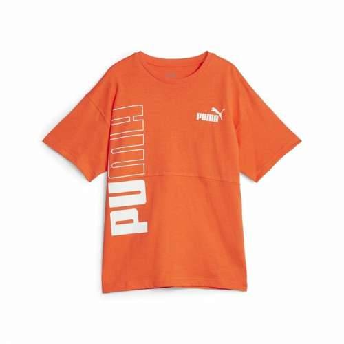 Dječje Majica Kratkih Rukava Puma Power Colorblock Tamno narančasta Cijena