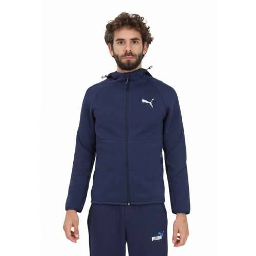Muška Majica s Kapuljačom i Patentnim Zatvaračem Puma Evostripe Full-Zip Mornarsko plava Cijena