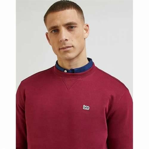 Muška Majica bez Kapuljače Lee Plain Crew Smeđa Cijena