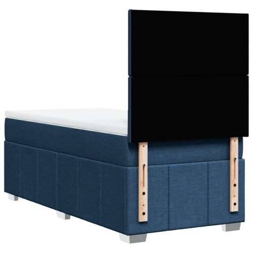Krevet s oprugama i madracem plavi 80x200 cm od tkanine - Plava 80 x 200 cm Gladak dizajn Cijena