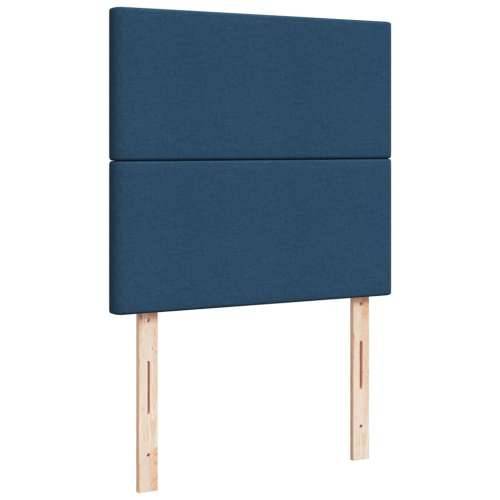 Krevet s oprugama i madracem plavi 80x200 cm od tkanine - Plava 80 x 200 cm Gladak dizajn Cijena