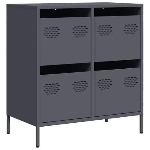 Komoda antracit 68x39x73,5 cm od hladno valjanog čelika - Antracit 1 68 cm Cijena