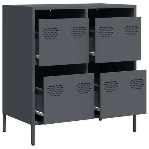 Komoda antracit 68x39x73,5 cm od hladno valjanog čelika - Antracit 1 68 cm Cijena
