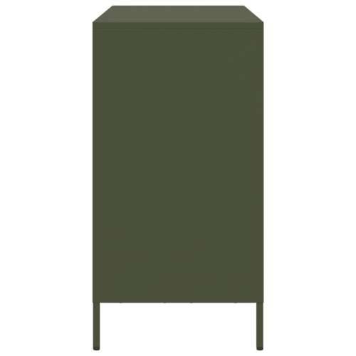 Komoda maslinastozelena 101,5x39x73,5 cm hladno valjani čelik - Maslinovo zelena 1 101.5 cm Cijena