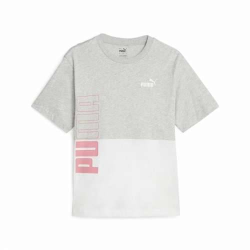 Ženska Majica Kratkih Rukava Puma Power Colorblock Bijela Siva Cijena