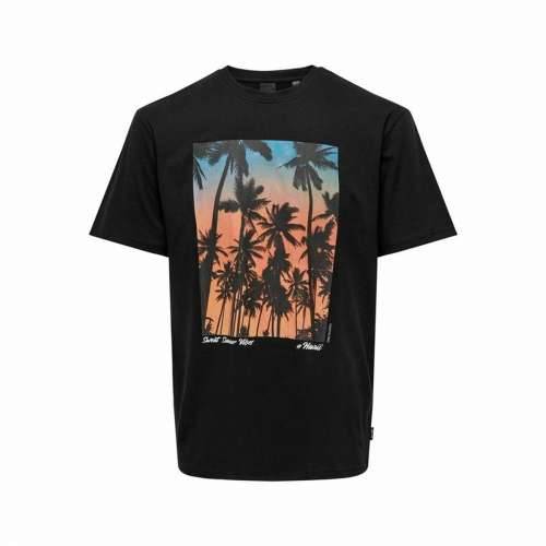 Muška Majica Kratkih Rukava Only & Sons Onskolton Reg Beach Crna Cijena