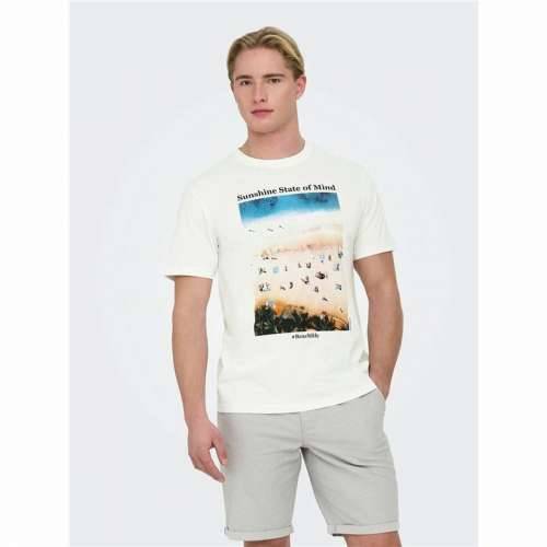Muška Majica Kratkih Rukava Only & Sons Onskolton Reg Beach Bijela Cijena