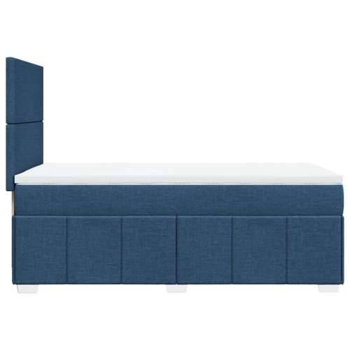 Krevet s oprugama i madracem plavi 80x200 cm od tkanine - Plava 80 x 200 cm Gladak dizajn Cijena