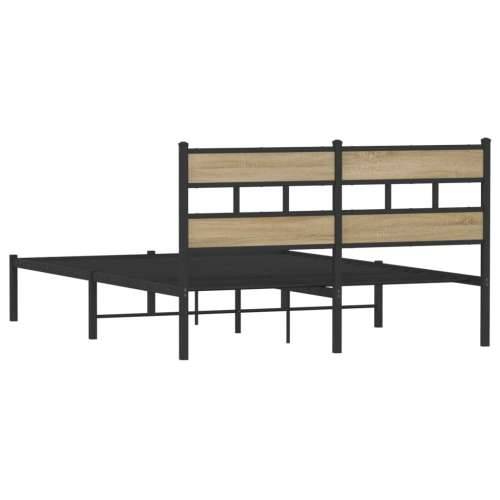 Metalni okvir kreveta bez madraca boja hrasta sonome 150x200 cm - sonoma hrast 150 x 200 cm s uzglavljem Cijena