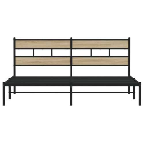 Metalni okvir kreveta bez madraca boja hrasta sonome 180x200 cm - sonoma hrast 180 x 200 cm s uzglavljem Cijena