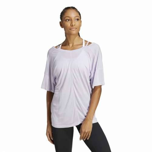 Ženska Majica Kratkih Rukava Adidas Studio Oversized Lila Cijena