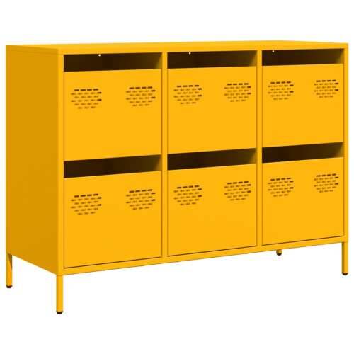 Komoda boja senfa 101,5x39x73,5 cm hladno valjani čelik - žuta boja senfa 1 101.5 cm Cijena