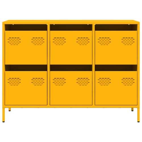 Komoda boja senfa 101,5x39x73,5 cm hladno valjani čelik - žuta boja senfa 1 101.5 cm Cijena