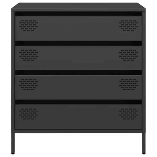 Komoda crna 68x39x73,5 cm hladno valjani čelik - Crna 1 Cijena
