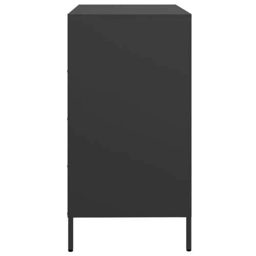 Komoda crna 68x39x73,5 cm hladno valjani čelik - Crna 1 Cijena