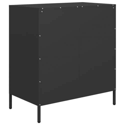 Komoda crna 68x39x73,5 cm hladno valjani čelik - Crna 1 Cijena