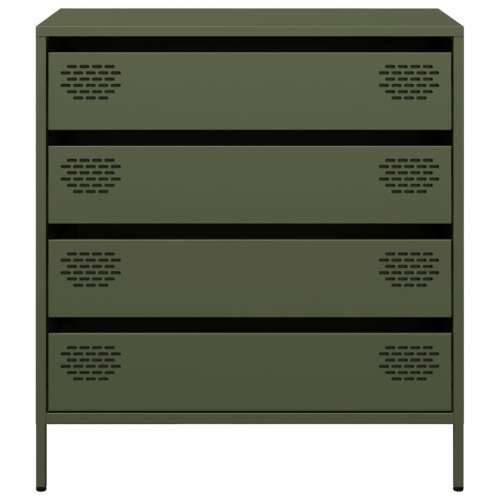 Komoda maslinastozelena 68x39x73,5 cm hladno valjani čelik - Zelena 1 Cijena