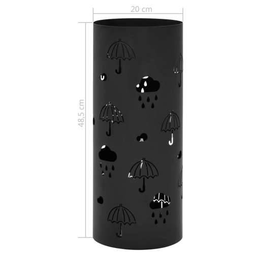 Stalak za kišobrane s uzorkom kišobrana čelični crni Cijena