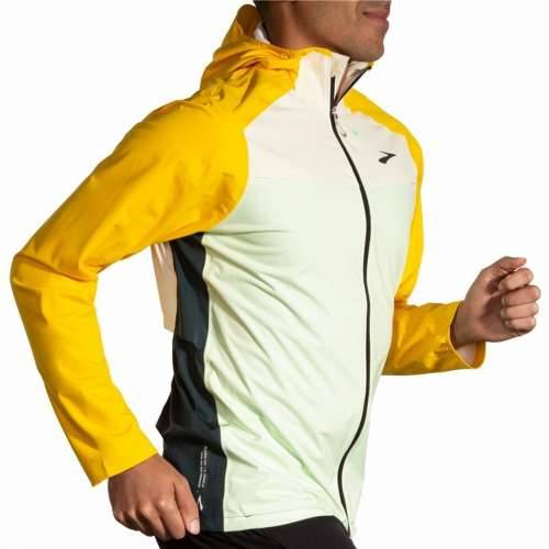 Muška Sportska Jakna Brooks High Point Waterproof Bijela Cijena