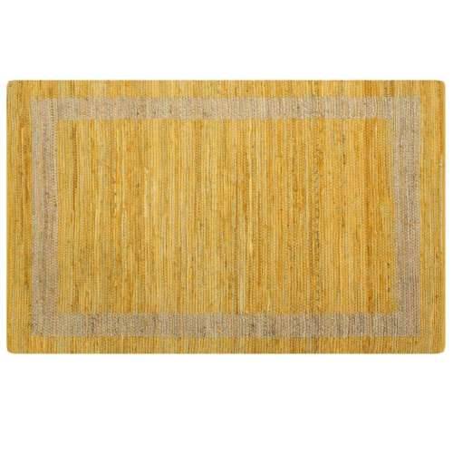 Ručno rađeni tepih od jute žuti 80 x 160 cm Cijena