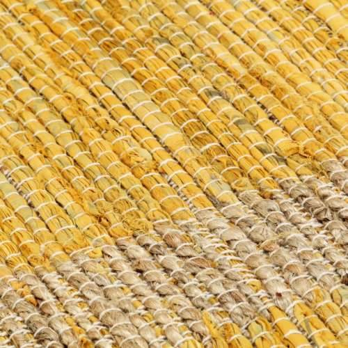 Ručno rađeni tepih od jute žuti 80 x 160 cm Cijena