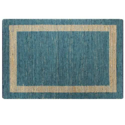 Ručno rađeni tepih od jute plavi 80 x 160 cm Cijena