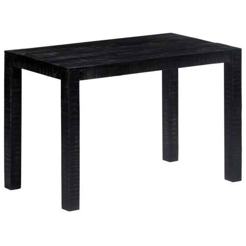 Blagovaonski stol crni 118 x 60 x 76 cm od masivnog drva manga Cijena