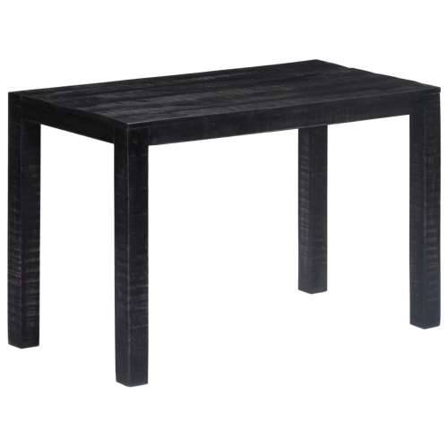 Blagovaonski stol crni 118 x 60 x 76 cm od masivnog drva manga Cijena