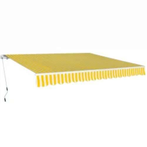 Sklopiva tenda na ručno upravljanje 600 cm žuto-bijela Cijena