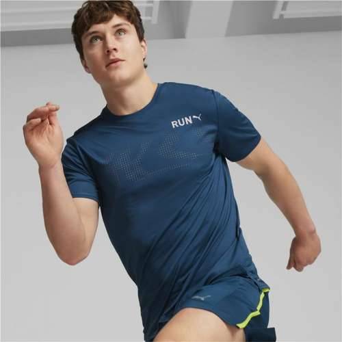 Muška Majica Kratkih Rukava Puma  Run Favourite Tamno plava Cijena
