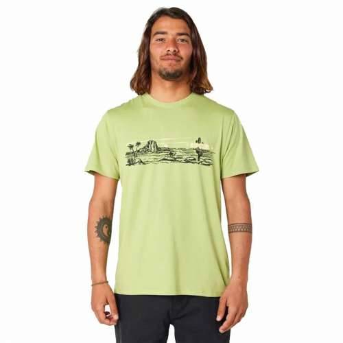Muška Majica Kratkih Rukava Rip Curl Paradise Land Svetlozelený Cijena