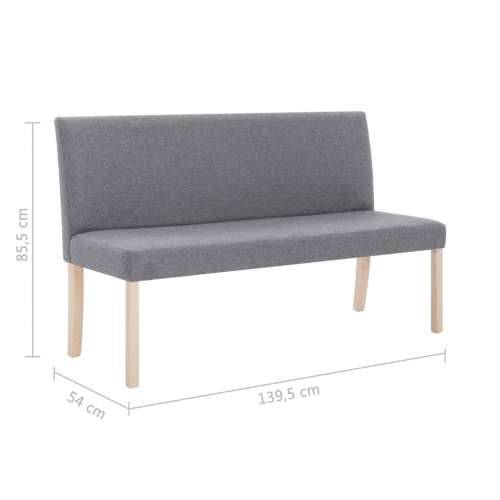 Klupa od poliestera 139,5 cm svjetlosiva - Svjetlosiva Cijena