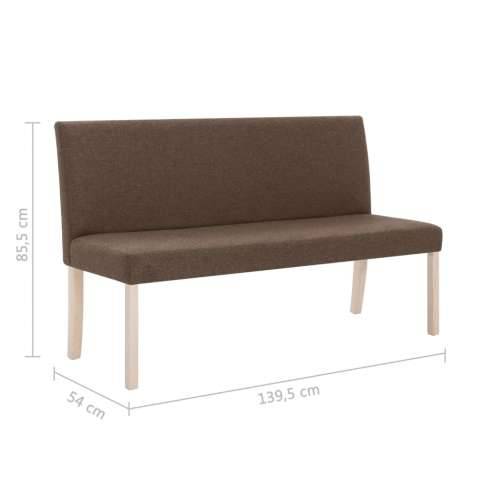 Klupa od poliestera 139,5 cm smeđa - Smeđa Cijena