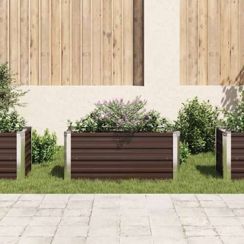 Povišena gredica - Vrtna gredica smeđa 100 x 40 x 45 cm pocinčani čelik - Smeđa 100 x 40 x 45 cm 1 Cijena