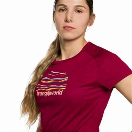 Ženska Majica Kratkih Rukava Trangoworld Trangoworld Sihl Grimizno crveno Cijena