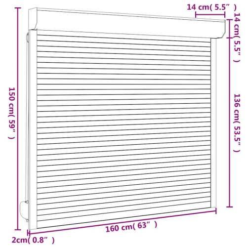 Roleta aluminijska 160 x 150 cm bijela - Bijela 160 x 150 cm Cijena