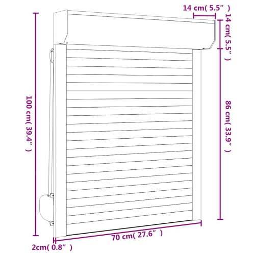 Roleta aluminijska 70 x 100 cm antracit - Antracit 70 x 100 cm Cijena