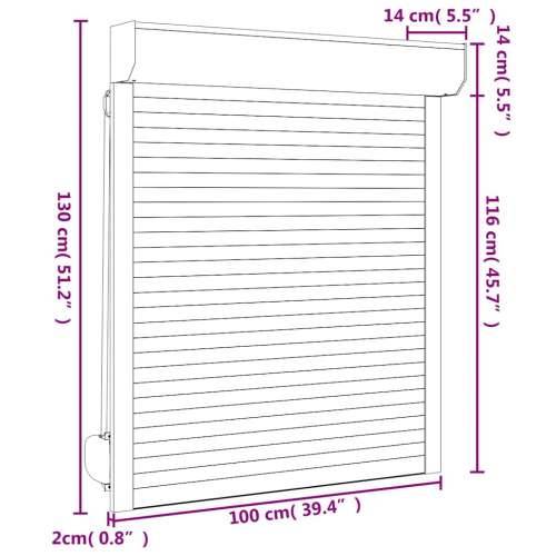 Roleta aluminijska 100 x 130 cm antracit - Antracit 100 x 130 cm Cijena