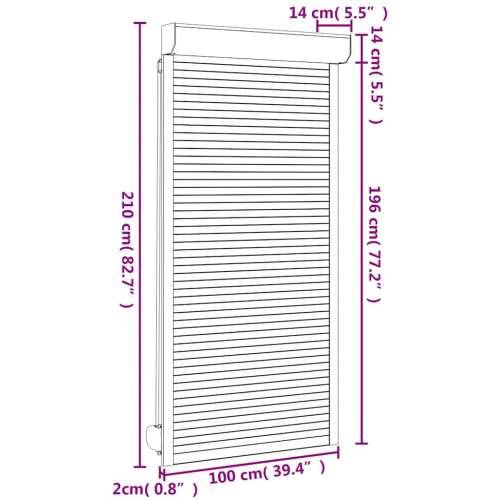 Roleta aluminijska 100 x 210 cm antracit - Antracit 100 x 210 cm Cijena