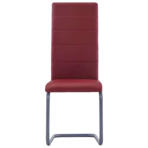 Konzolne blagovaonske stolice od umjetne kože 2 kom crvene Cijena