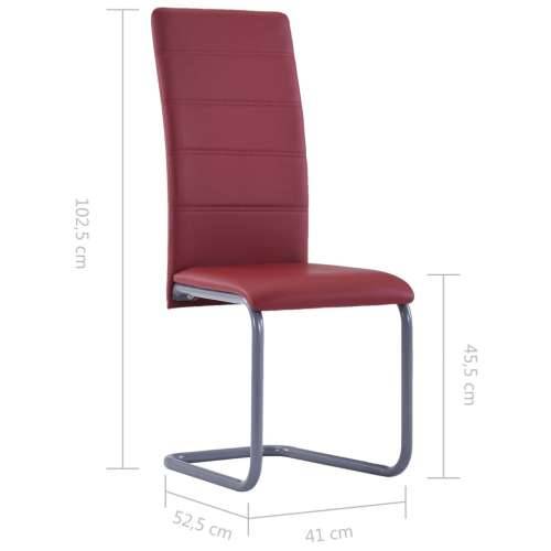 Konzolne blagovaonske stolice od umjetne kože 2 kom crvene Cijena