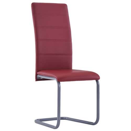 Konzolne blagovaonske stolice od umjetne kože 4 kom crvene Cijena