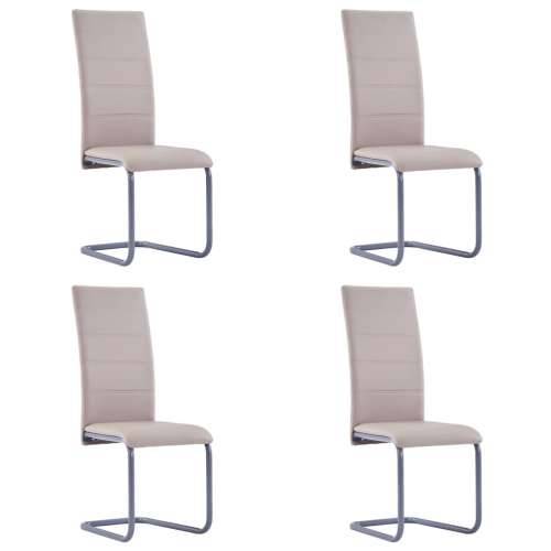 Konzolne blagovaonske stolice od umjetne kože 4 kom cappuccino