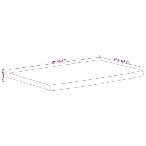 Zidna polica 50x30x2,5 cm pravokutna bagremovo drvo živi rub - Prirodna 50 x 30 x 2.5 cm 1 Masivno bagremovo drvo Cijena
