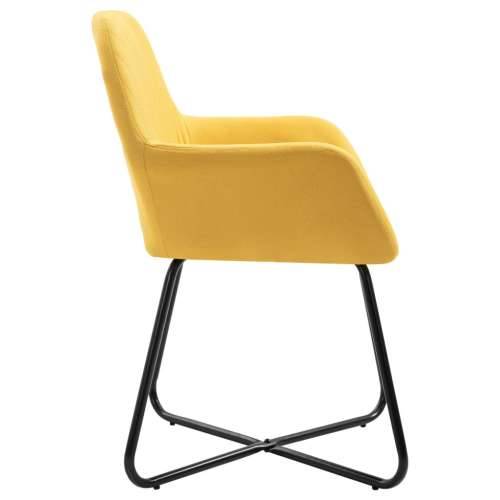 Blagovaonske stolice od tkanine 2 kom žute Cijena