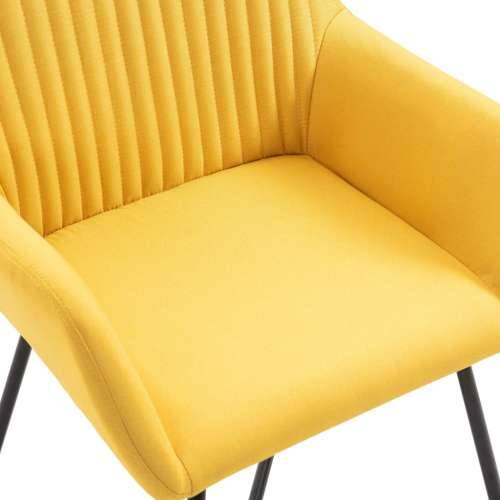 Blagovaonske stolice od tkanine 2 kom žute Cijena