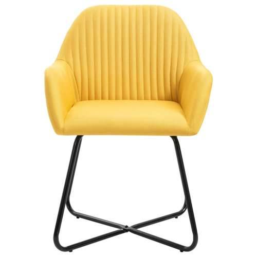 Blagovaonske stolice od tkanine 4 kom žute Cijena