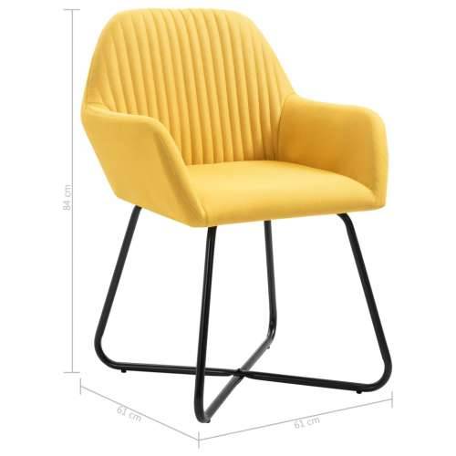 Blagovaonske stolice od tkanine 4 kom žute Cijena